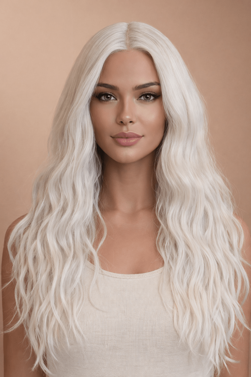 FAYE - White Blonde - Lace Front Wig - Milk &amp; Honey Wigs