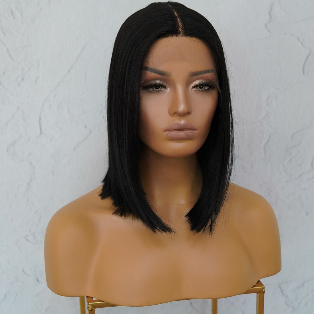 420 black synthetic straight lace front wig | Milk &amp; Honey Wigs