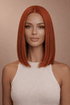 FRANKIE - Auburn - Lace Front Wig | Ginger, 14 Inch, T-Part Lace Front, Synthetic Hair | Milk & Honey Wigs