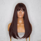 GEORGIE - Brown - Fringe Wig | Brown, 22 Inch, Fringe, Synthetic Hair | Milk & Honey Wigs