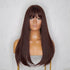 GEORGIE - Brown - Fringe Wig | Brown, 22 Inch, Fringe, Synthetic Hair | Milk & Honey Wigs
