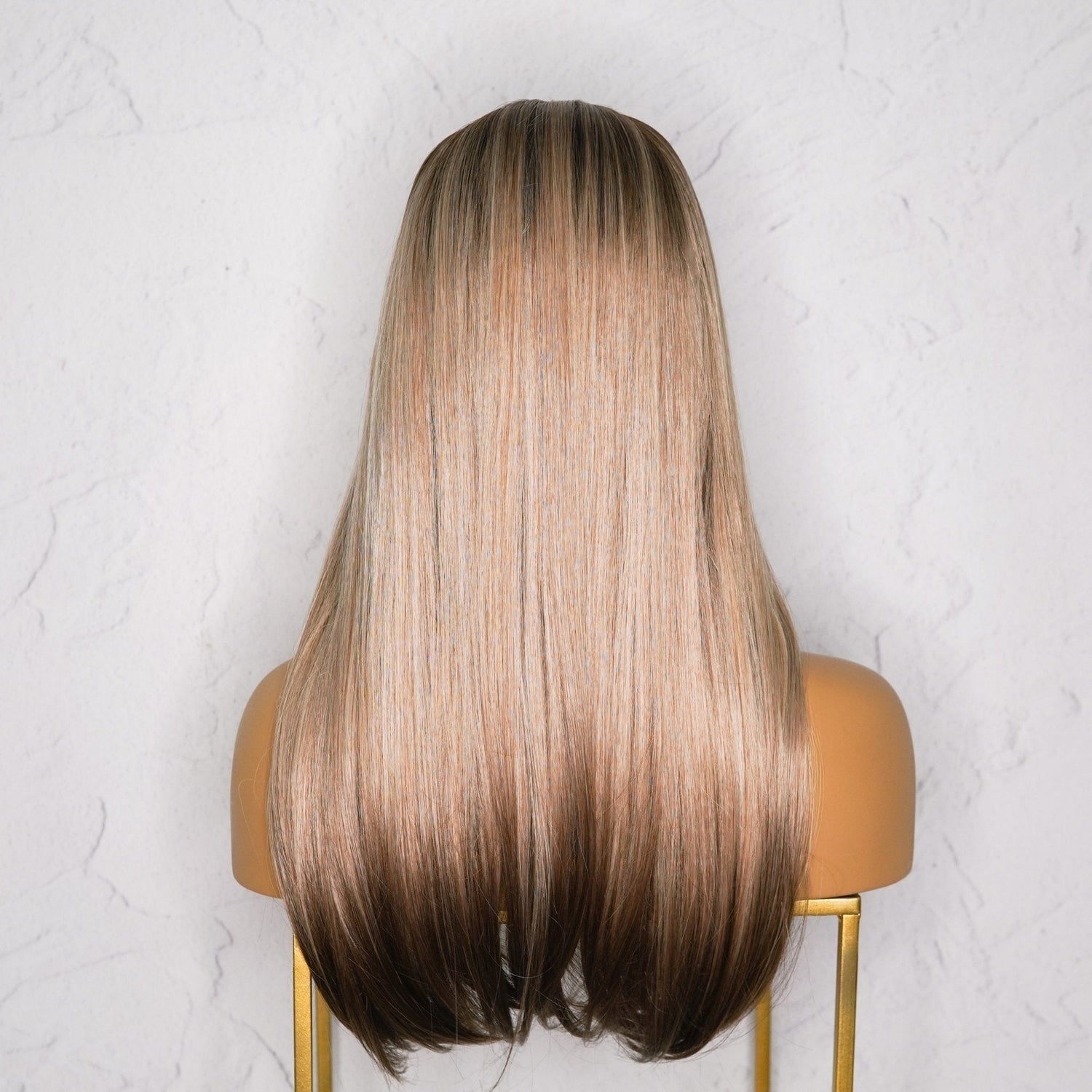 GEORGIE - Ombre Blonde - Fringe Wig | Blonde, 22 Inch, Fringe, Synthetic Hair | Milk &amp; Honey Wigs