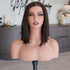 GIA Chocolate Brown synthetic layered lace front bob | Milk & Honey Wigs