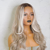 GISELE - Ombre Blonde - Lace Front Wig | Blonde, 26 Inch, 13x4 Lace Front, Synthetic Hair | Milk & Honey Wigs