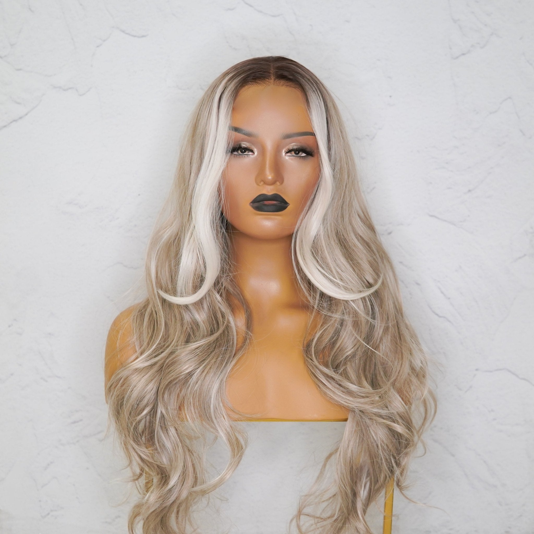 GISELE - Ombre Blonde - Lace Front Wig | Blonde, 26 Inch, 13x4 Lace Front, Synthetic Hair | Milk &amp; Honey Wigs