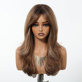 Golden Brown Layered Wig  - MARKETPLACE | Brown, Fringe, Synthetic Hair | Milk & Honey Wigs