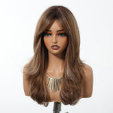 Golden Brown Layered Wig  - MARKETPLACE | Brown, Fringe, Synthetic Hair | Milk & Honey Wigs