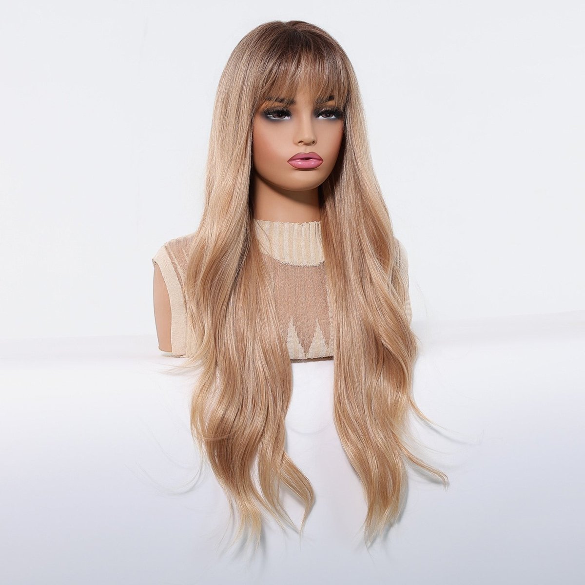 Golden Brown Wig - MARKETPLACE | Brown, Fringe, Synthetic Hair | Milk &amp; Honey Wigs