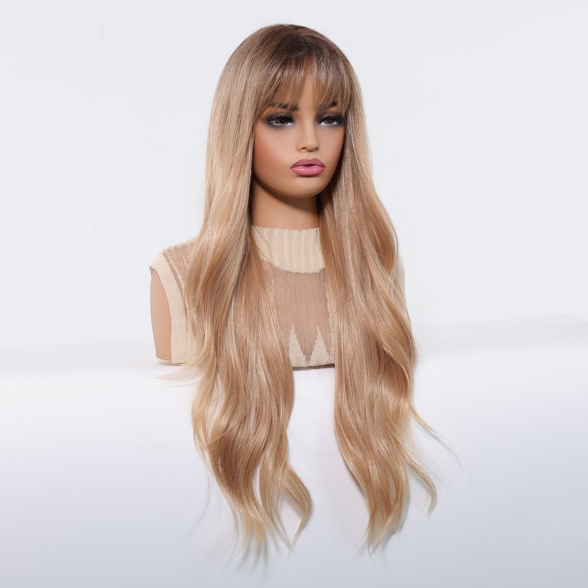 Golden Brown Wig - MARKETPLACE | Brown, Fringe, Synthetic Hair | Milk &amp; Honey Wigs
