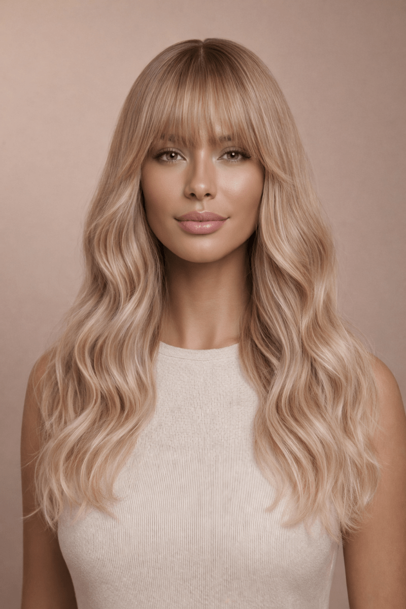GRACE - Blonde Ombre - Fringe Wig - Milk &amp; Honey Wigs