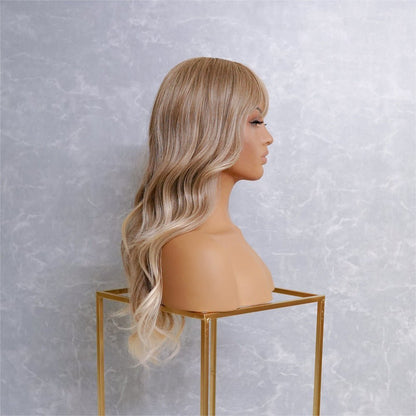 GRACE blonde ombre synthetic wave fringe wig | Milk &amp; Honey Wigs