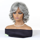 Grey Curl Fringe Wig - MARKETPLACE | Grey, Fringe, Synthetic Hair | Milk & Honey Wigs