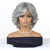 Grey Curl Fringe Wig - MARKETPLACE | Grey, Fringe, Synthetic Hair | Milk & Honey Wigs