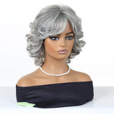 Grey Curl Fringe Wig - MARKETPLACE | Grey, Fringe, Synthetic Hair | Milk & Honey Wigs