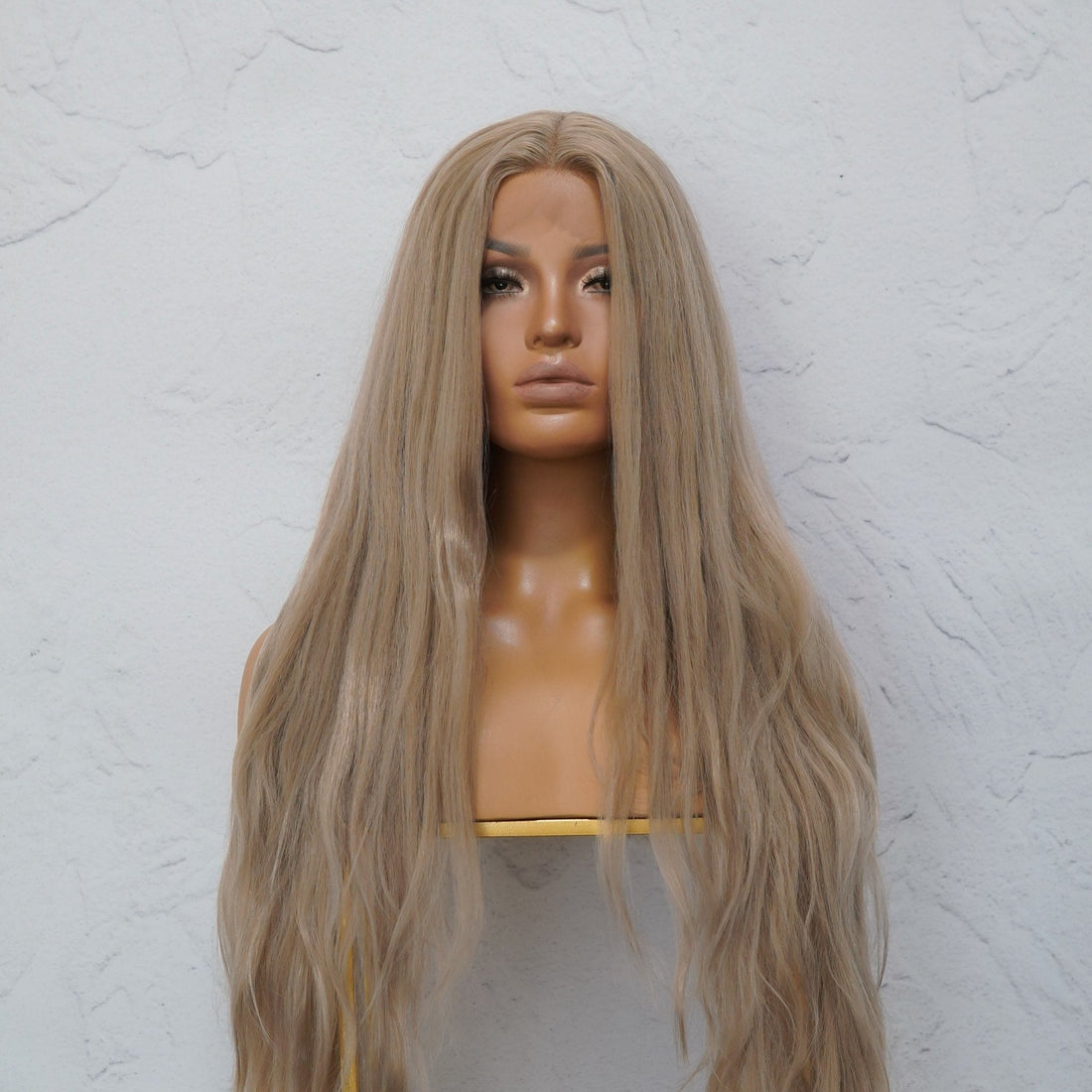 HANNAH Ash Blonde synthetic textured lace front wig | Milk &amp; Honey Wigs