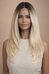 HAVEN - Ombre Blonde - Lace Front Wig | Blonde, 16 Inch, Mono Lace Front, Synthetic Hair | Milk & Honey Wigs