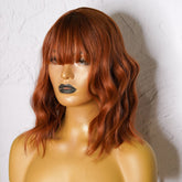 HAYLEY - Auburn - Fringe Wig | Ginger, 14 Inch, Fringe, Synthetic Hair | Milk & Honey Wigs