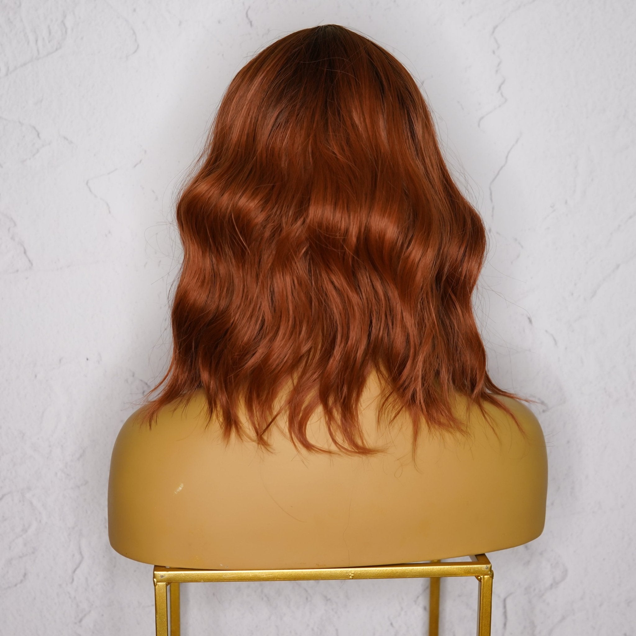 HAYLEY - Auburn - Fringe Wig | Ginger, 14 Inch, Fringe, Synthetic Hair | Milk &amp; Honey Wigs