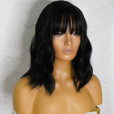 HAYLEY - Black Bob - Fringe Wig | Black, 12 Inch & Shorter, Fringe, Synthetic Hair | Milk & Honey Wigs