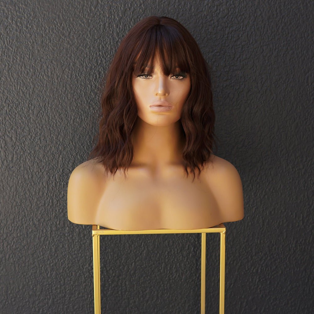 HAYLEY Brown Bob Fringe Wig - Milk &amp; Honey Wigs