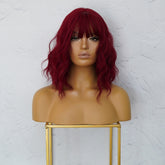 HAYLEY - Burgundy Red - Fringe Wig | Red, 12 Inch & Shorter, Fringe, Synthetic Hair | Milk & Honey Wigs
