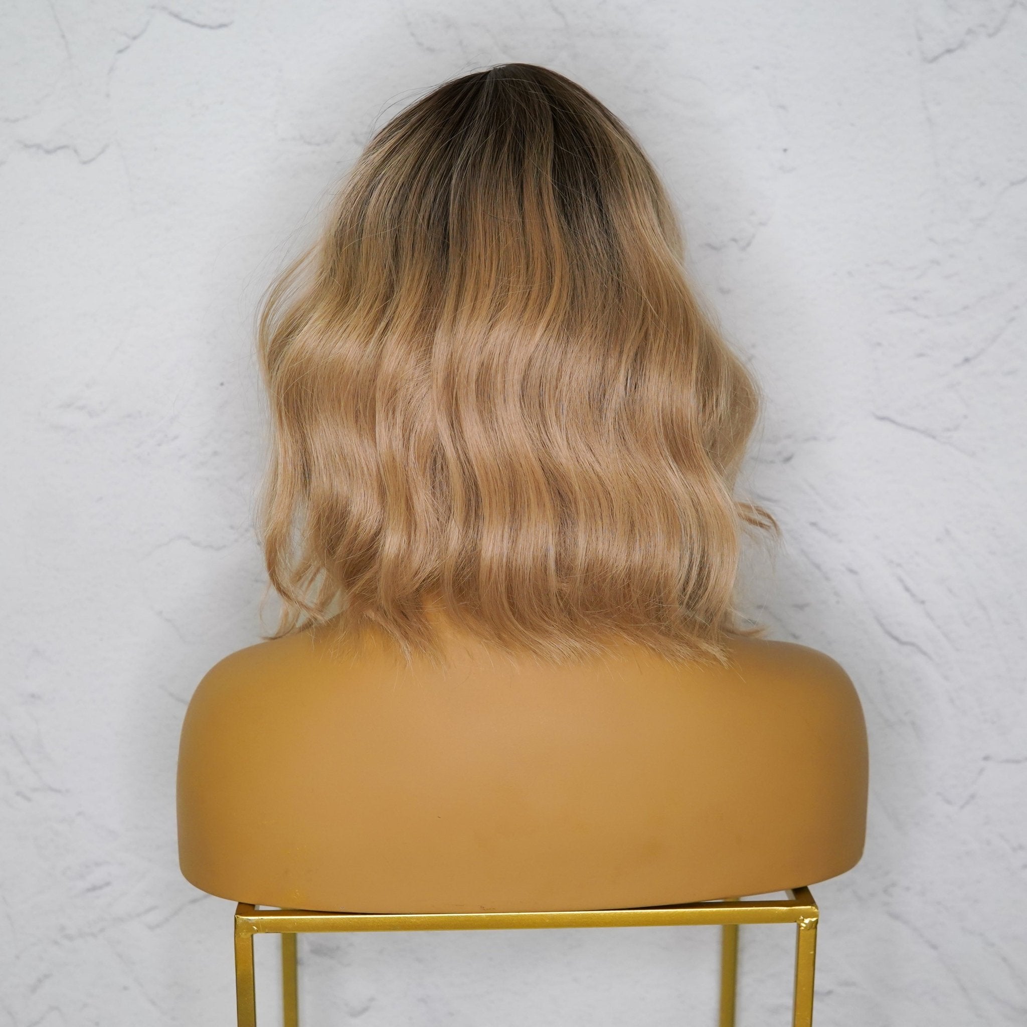 HAYLEY Caramel Ombre Bob Fringe Wig - Milk &amp; Honey Wigs