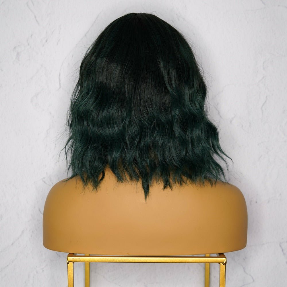 HAYLEY - Dark Green - Fringe Wig | Green, 12 Inch &amp; Shorter, Fringe, Synthetic Hair | Milk &amp; Honey Wigs