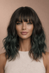 HAYLEY - Dark Green - Fringe Wig | Green, 12 Inch & Shorter, Fringe, Synthetic Hair | Milk & Honey Wigs