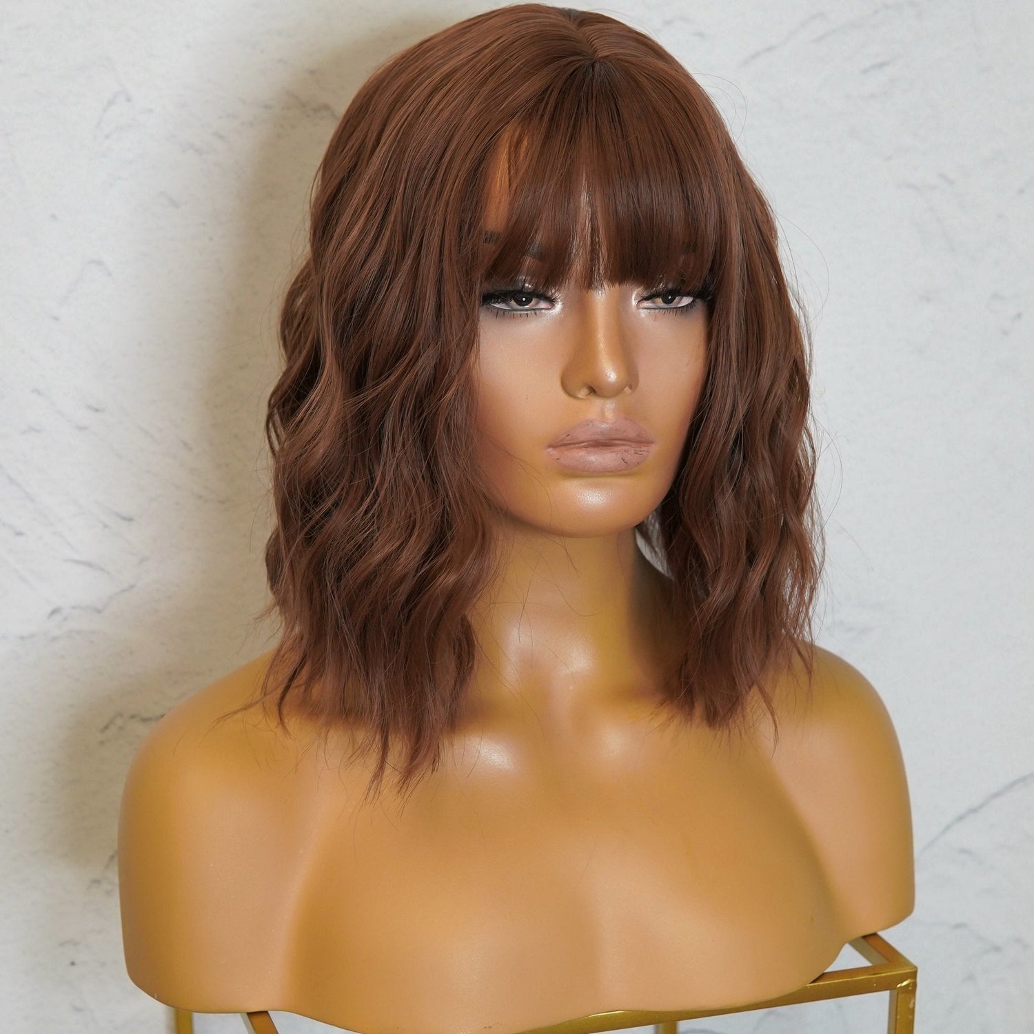 HAYLEY - Medium Brown - Fringe Wig | Brown, 12 Inch &amp; Shorter, Fringe, Synthetic Hair | Milk &amp; Honey Wigs