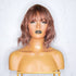 HAYLEY ombre mauve brown synthetic wavy fringe bob wig | Milk & Honey Wigs