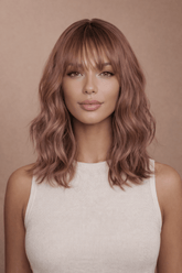 HAYLEY - Ombre Mauve Brown - Fringe Wig | Purple, 12 Inch & Shorter, Fringe, Synthetic Hair | Milk & Honey Wigs