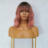 HAYLEY - Ombre Pink - Fringe Wig | Pink, 12 Inch & Shorter, Fringe, Synthetic Hair | Milk & Honey Wigs