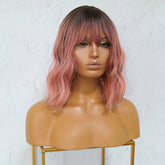 HAYLEY - Ombre Pink - Fringe Wig | Pink, 12 Inch & Shorter, Fringe, Synthetic Hair | Milk & Honey Wigs