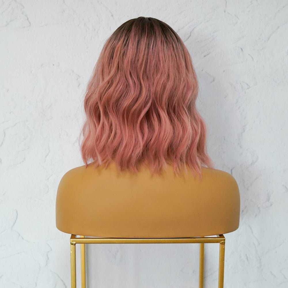 HAYLEY - Ombre Pink - Fringe Wig | Pink, 12 Inch &amp; Shorter, Fringe, Synthetic Hair | Milk &amp; Honey Wigs