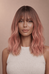 HAYLEY - Ombre Pink - Fringe Wig | Pink, 12 Inch & Shorter, Fringe, Synthetic Hair | Milk & Honey Wigs