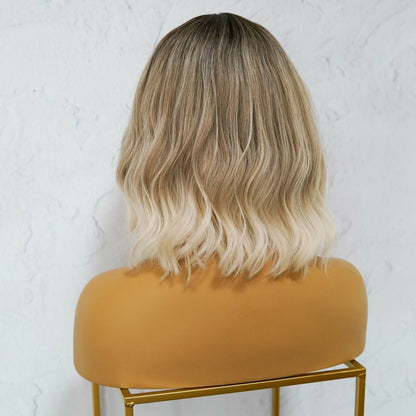 HAYLEY ombre three tone synthetic wavy bob fringe wig | Milk &amp; Honey Wigs