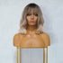 HAYLEY ombre three tone synthetic wavy bob fringe wig | Milk & Honey Wigs