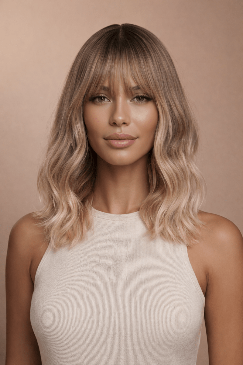 HAYLEY - Ombre Three Tone - Fringe Wig - Milk &amp; Honey Wigs