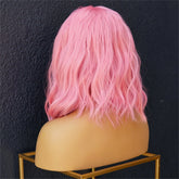 HAYLEY - Pink Bob - Fringe Wig | Pink, 14 Inch, Fringe, Synthetic Hair | Milk & Honey Wigs