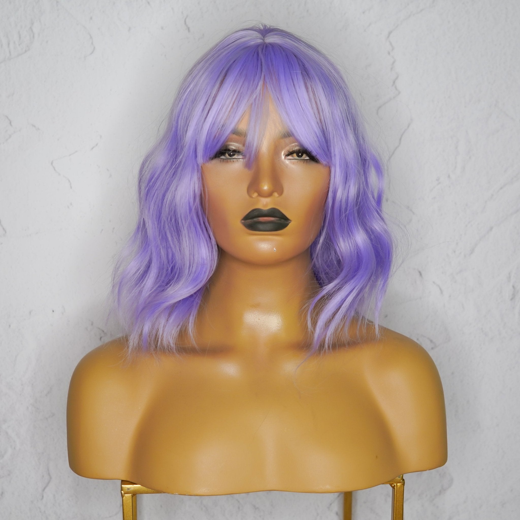 HAYLEY - Purple - Fringe Wig | Purple, 12 Inch &amp; Shorter, Fringe, Synthetic Hair | Milk &amp; Honey Wigs