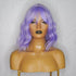 HAYLEY purple synthetic wavy bob fringe wig | Milk & Honey Wigs