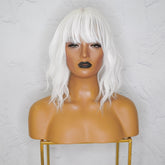 HAYLEY White Bob Fringe Wig | Milk & Honey Wigs