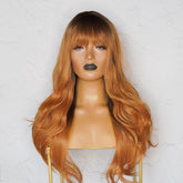 HAZEL - Ombre Auburn - Fringe Wig | Ginger, 24 Inch, Fringe, Synthetic Hair | Milk & Honey Wigs