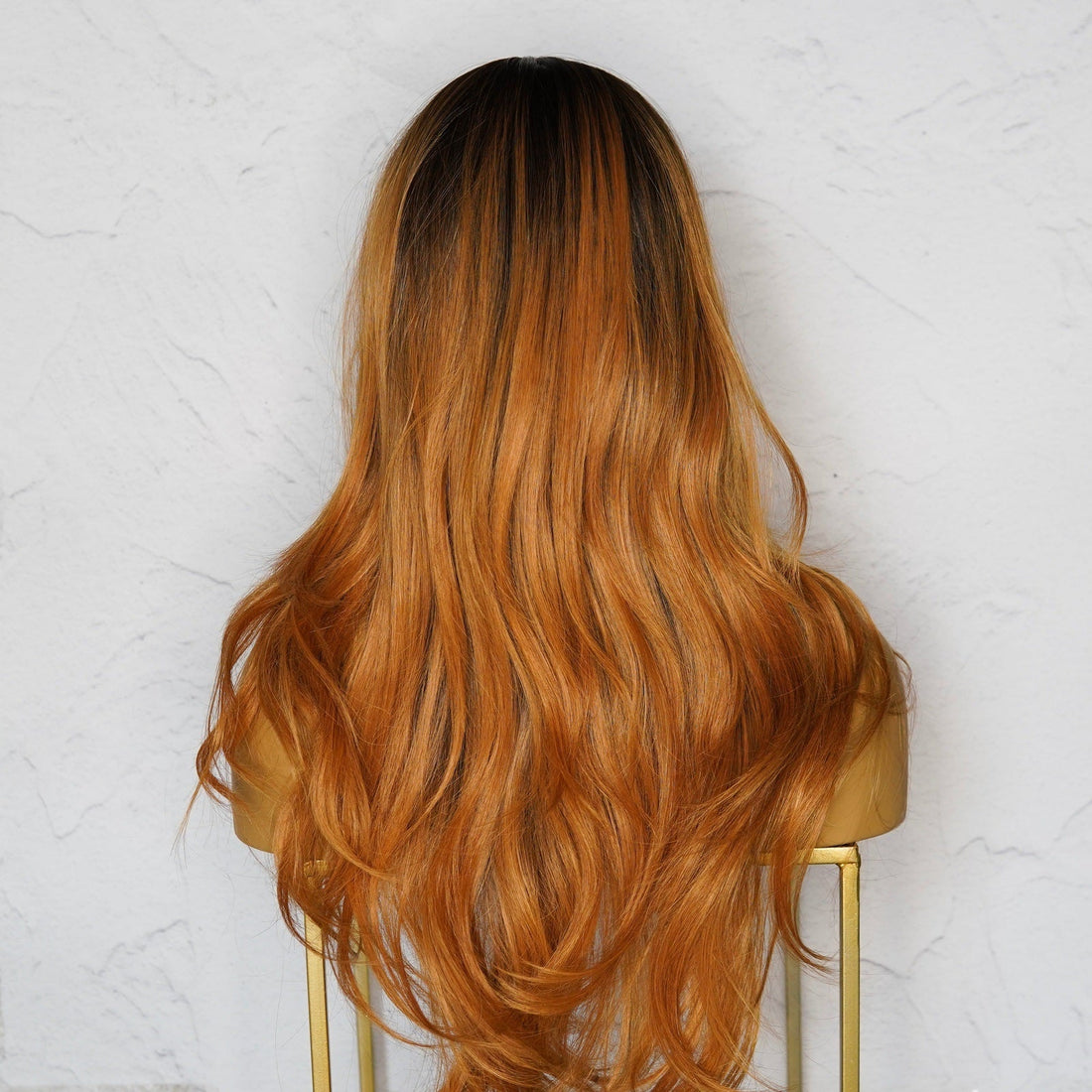 HAZEL - Ombre Auburn - Fringe Wig | Ginger, 24 Inch, Fringe, Synthetic Hair | Milk &amp; Honey Wigs