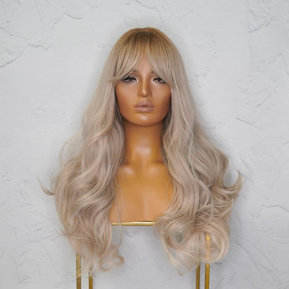 HEIDI Blonde Ombre Fringe Wig - Milk &amp; Honey Wigs