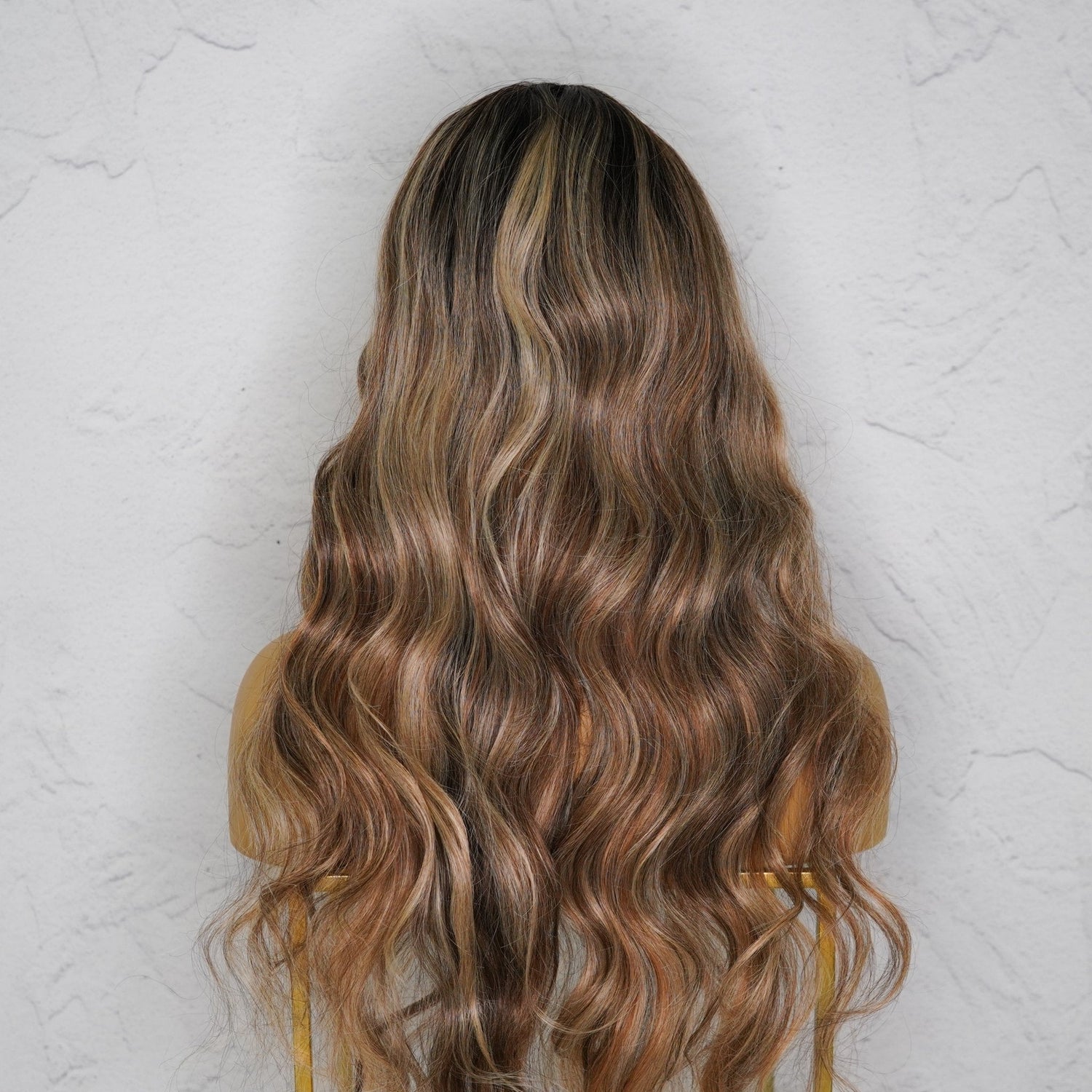 HENLEY - Ombre - Lace Fringe Wig | Brown, 24 Inch, Fringe, Synthetic Hair | Milk &amp; Honey Wigs