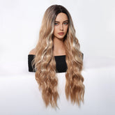 Honey Blonde with Dark Roots Wig - MARKETPLACE | Blonde, Fringe, Synthetic Hair | Milk & Honey Wigs