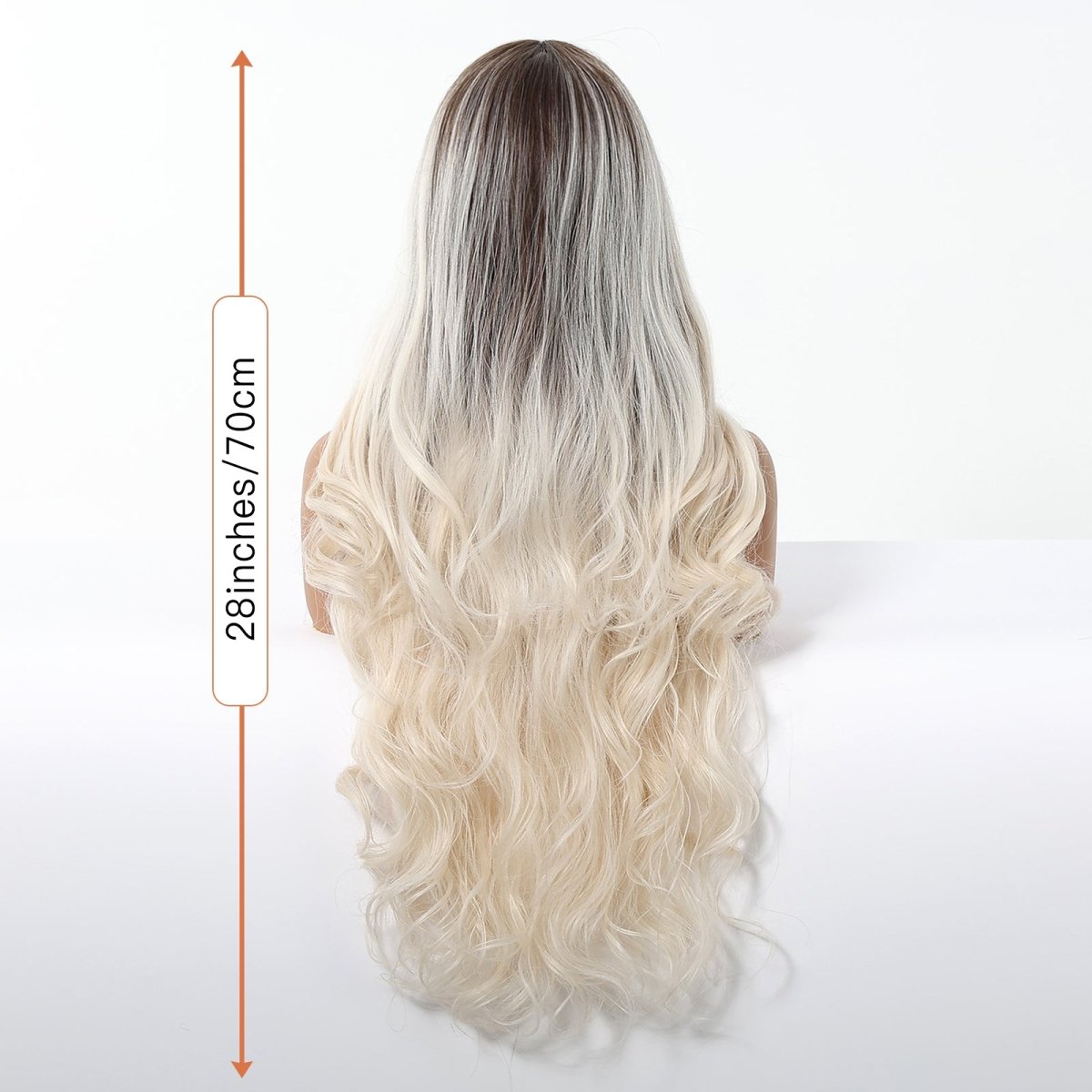 Ice Blonde with Dark Roots Wig - MARKETPLACE | Blonde, Fringe, Synthetic Hair | Milk &amp; Honey Wigs