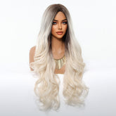 Ice Blonde with Dark Roots Wig - MARKETPLACE | Blonde, Fringe, Synthetic Hair | Milk & Honey Wigs