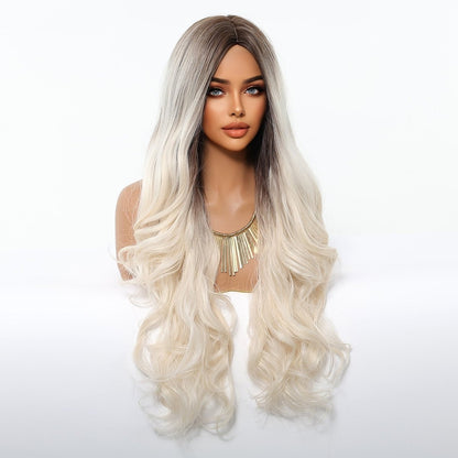 Ice Blonde with Dark Roots Ice Blonde Dark synthetic lace front wig | Milk &amp; Honey Wigs